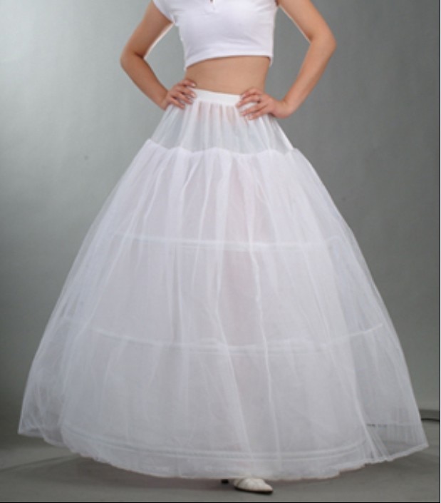 2- laags 3- hoepel elastische taille trouwjurk met trekkoordjurk petticoat onderrok crinoline trouwjurk