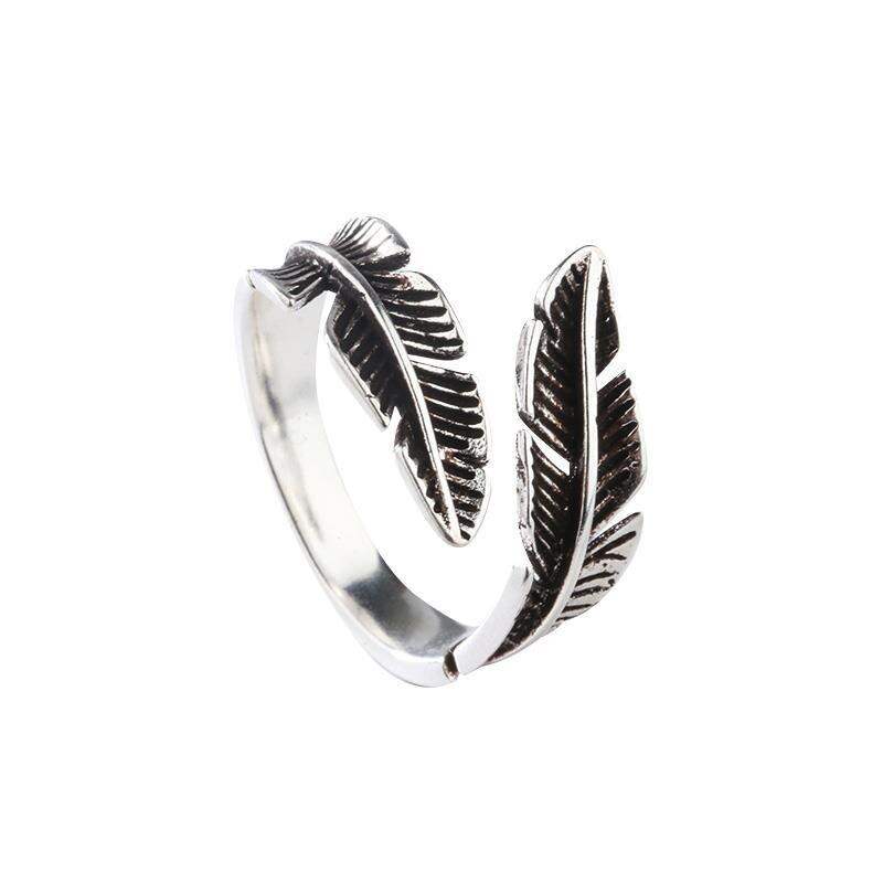 Persoonlijkheid Bohemian Vintage Veer Ringen Voor Vrouwen Mannen Vintage Ringen Gothic Sieraden Valentines