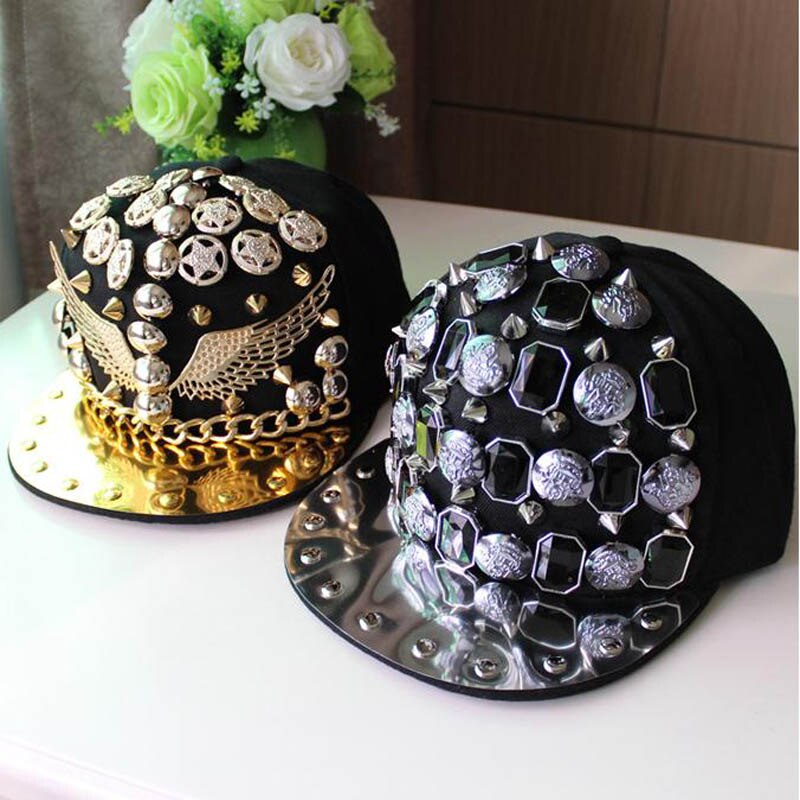 Doitbest Europa Metal Punk Kids Baseball Caps Klinknagels Kinderen Hip Hop Cap Snapback Caps Jongens Meisjes Pet Ouder-kind Hoed