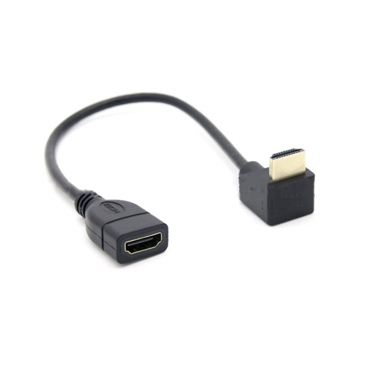 90 Degree UP Angled HDMI Male to HDMI Female Converter Adapter Cable Lead: M-Female Up (30cm)