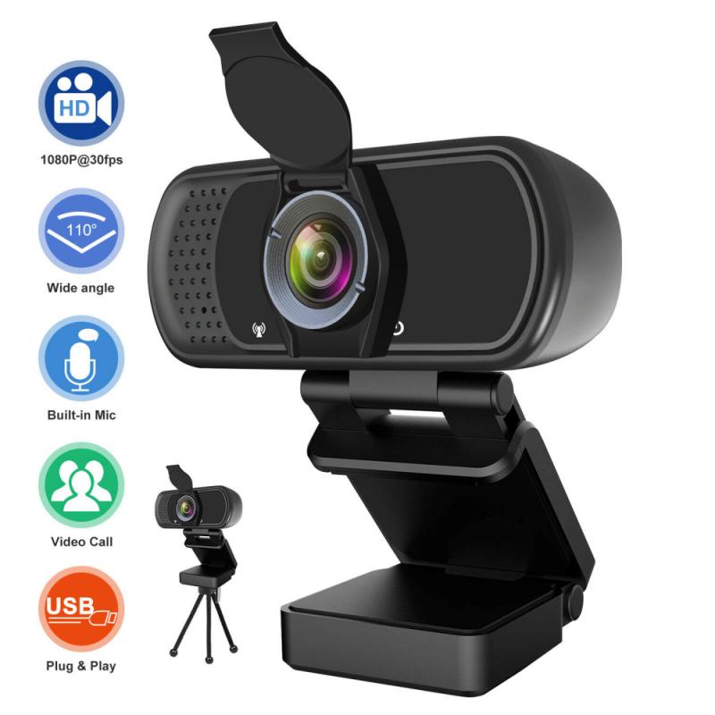 Usb Camera Hd 1080P Computer Camera Met Stofkap Webcam Voor Webcast Video Conferentie Webcam Full Hd 1080P web Camara