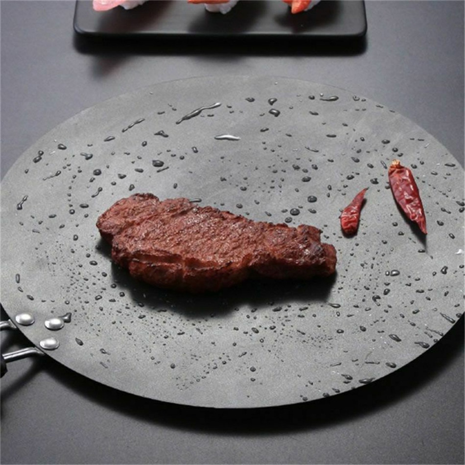 Ttlife 30cm kökspanna non-stick grill gjutjärn omelett crepe rund pannkakaform