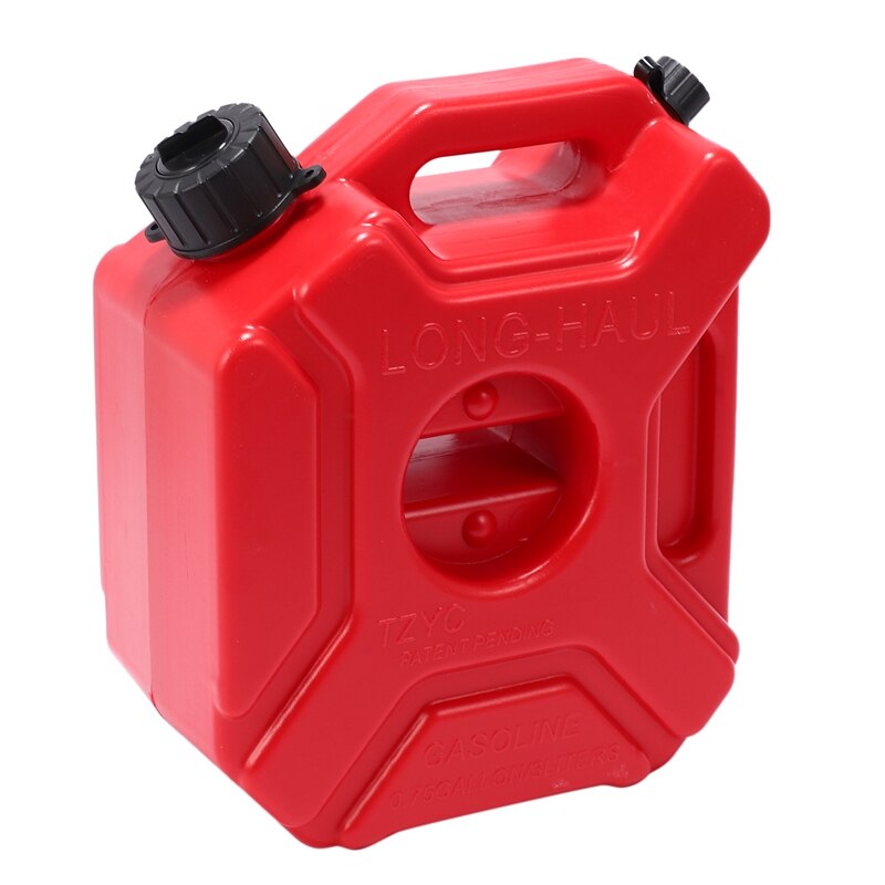 Moto rouge 3L réservoir de carburant de secours en plastique essence voiture conteneur de rechange réservoirs d'essence bidon ATV UTV