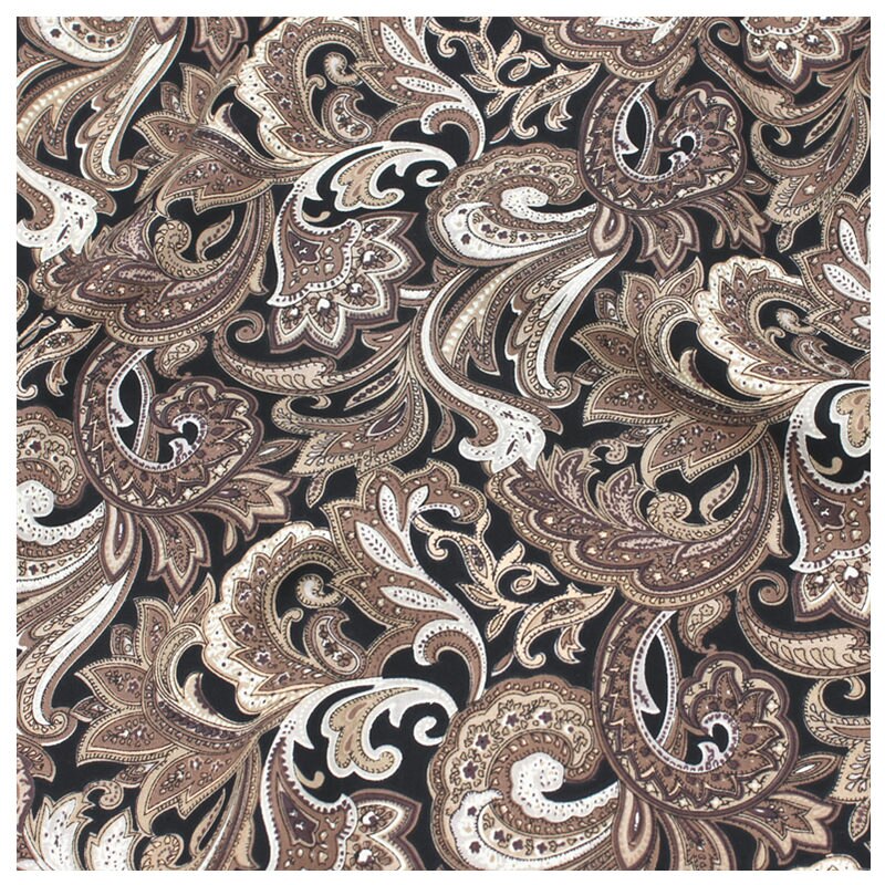 Wide 58" 100% Cotton Poplin Pteris Printed Fabric Scarf Garment Shirt Material By the Half-Yard