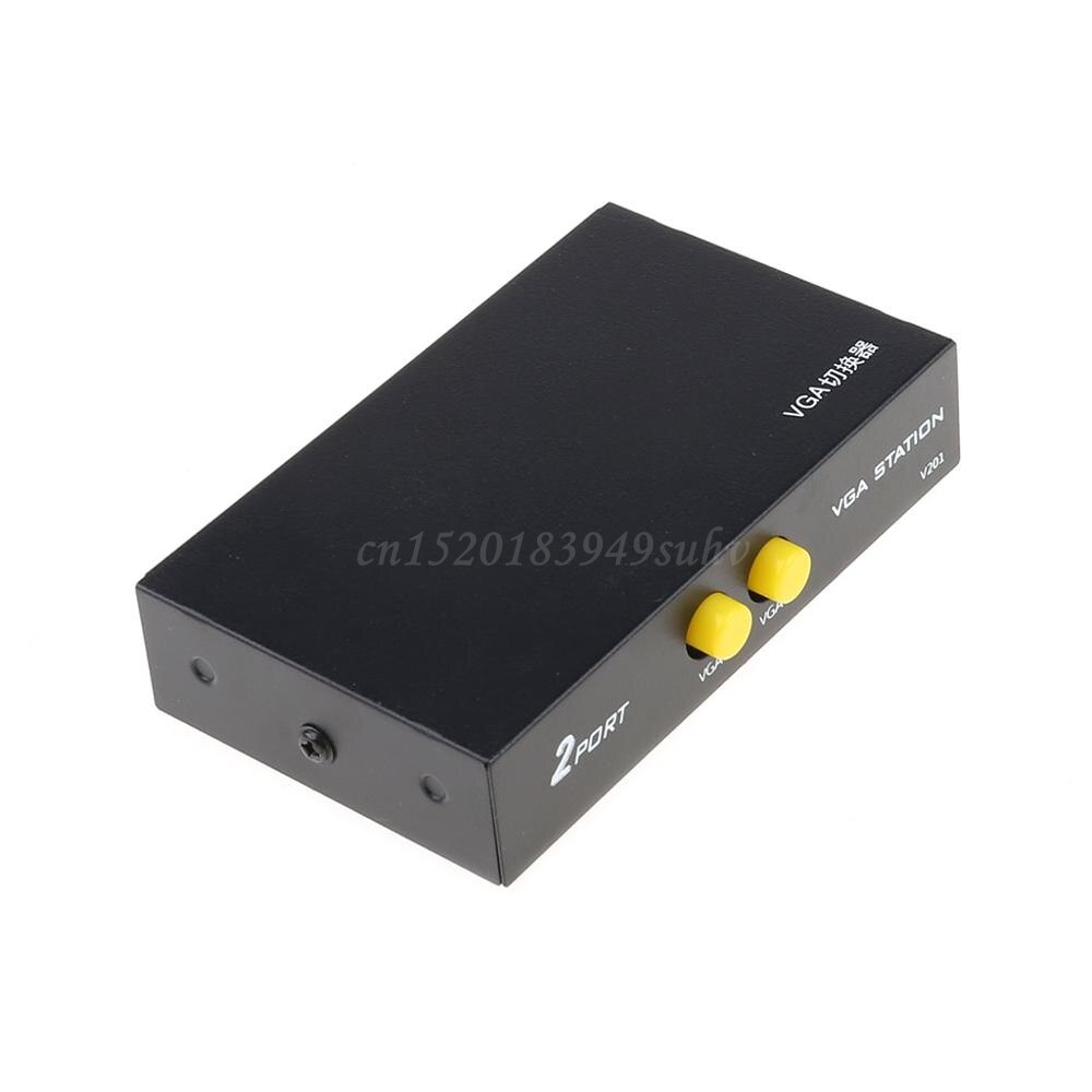 2 Ports Switcher Splitter 2 Ways VGA Video Switch Adapter Converter Box for PC Monitor Accessories