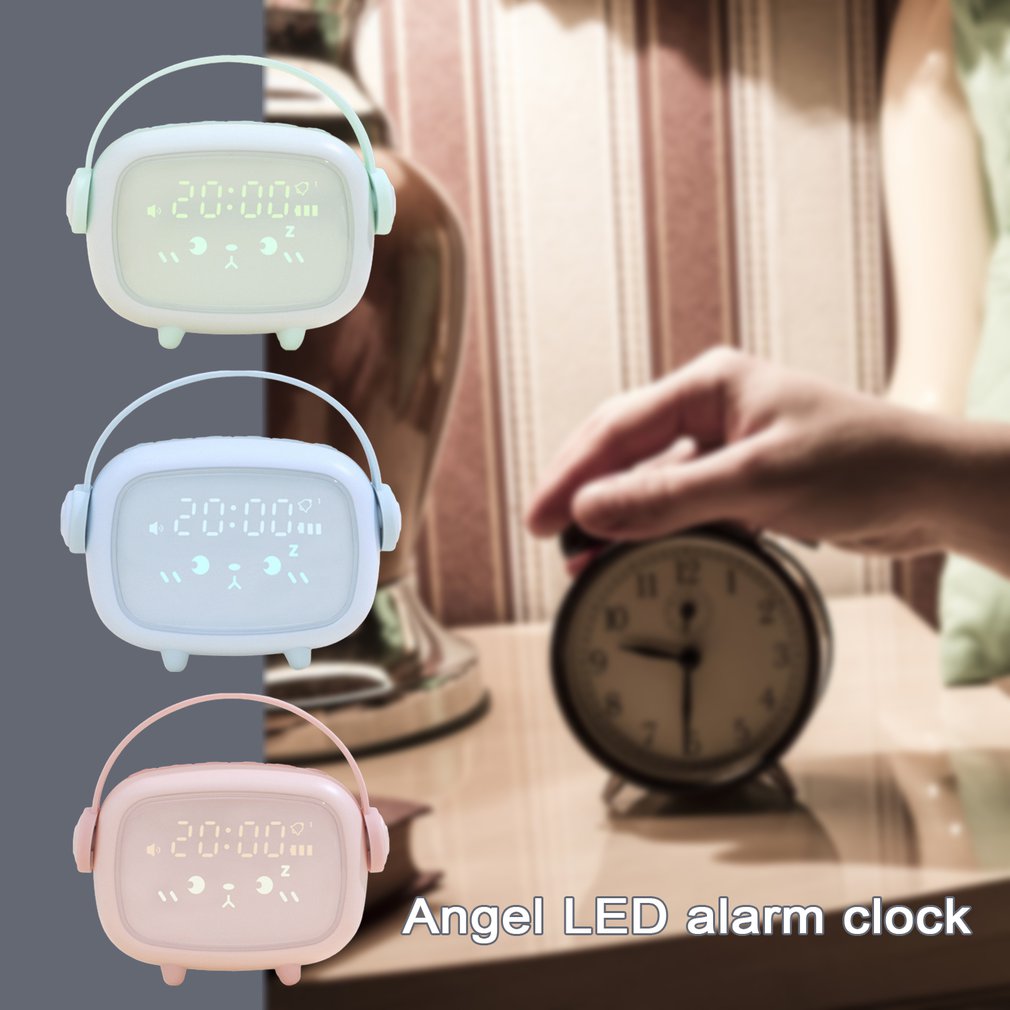 Cute Night Light Alarm Clock Timing Countdown Alarm Clock LED Smart Kids Alarm Clock Night Light Home Decor