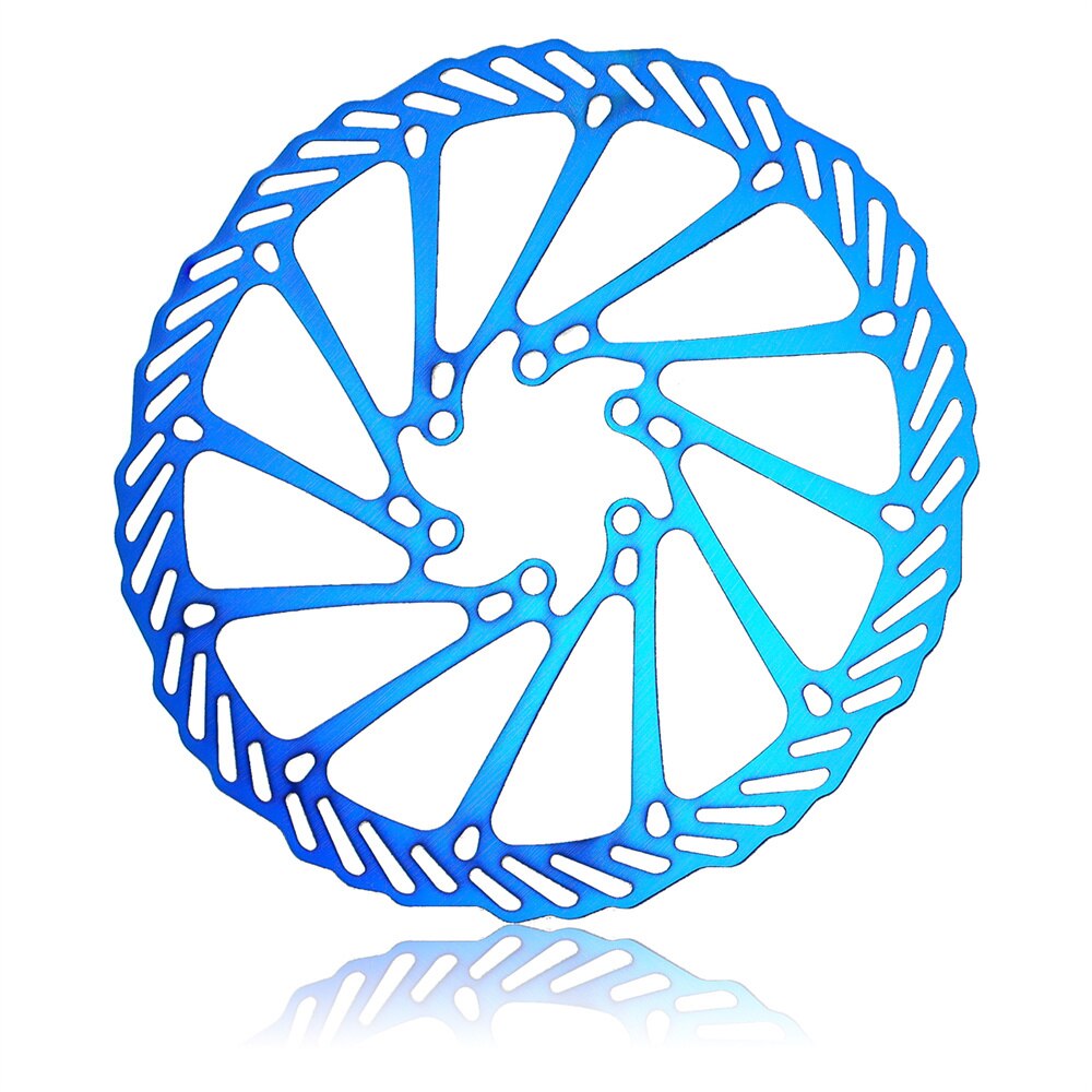 Rotori del freno per bicicletta a scelta, rotore del freno a disco per bici da strada MTB in acciaio 160mm/180mm/203mm, per linea centrale SHIMANO SRAM: 180mm Blue
