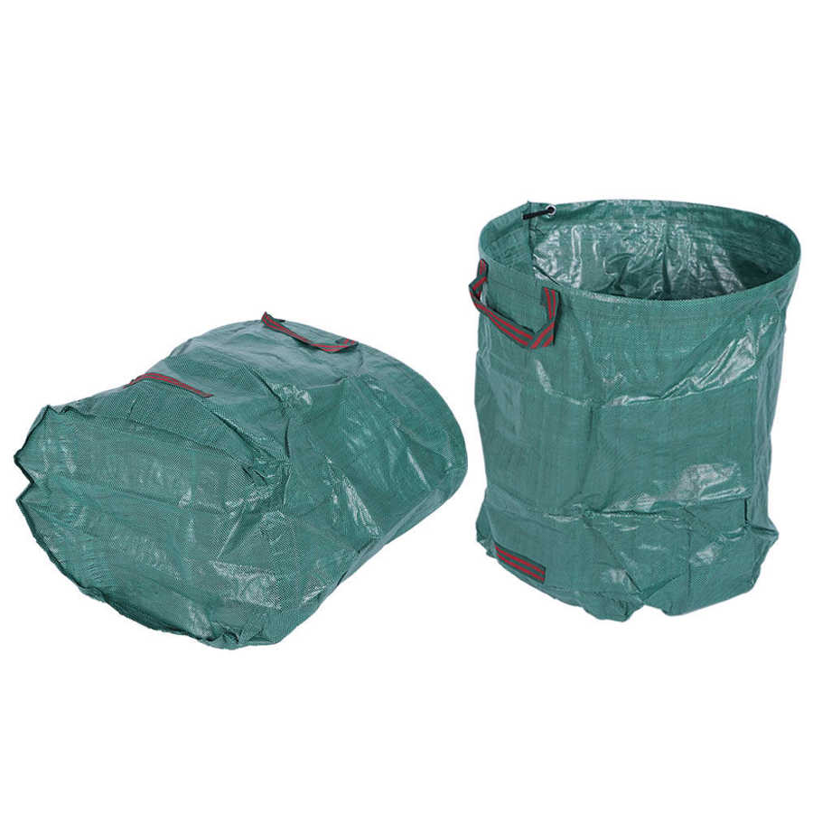 Para el baño accesorios de madera 2 uds 72 galones plantas de jardín flores bolsa de recolección bolsa de plantación de hojas de césped bolsa de almacenamiento de residuos