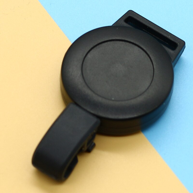 Retractable Pull-out Badge ID Department Brand Badge Holder Rolling Key Ring Buckle School Student Office: Black