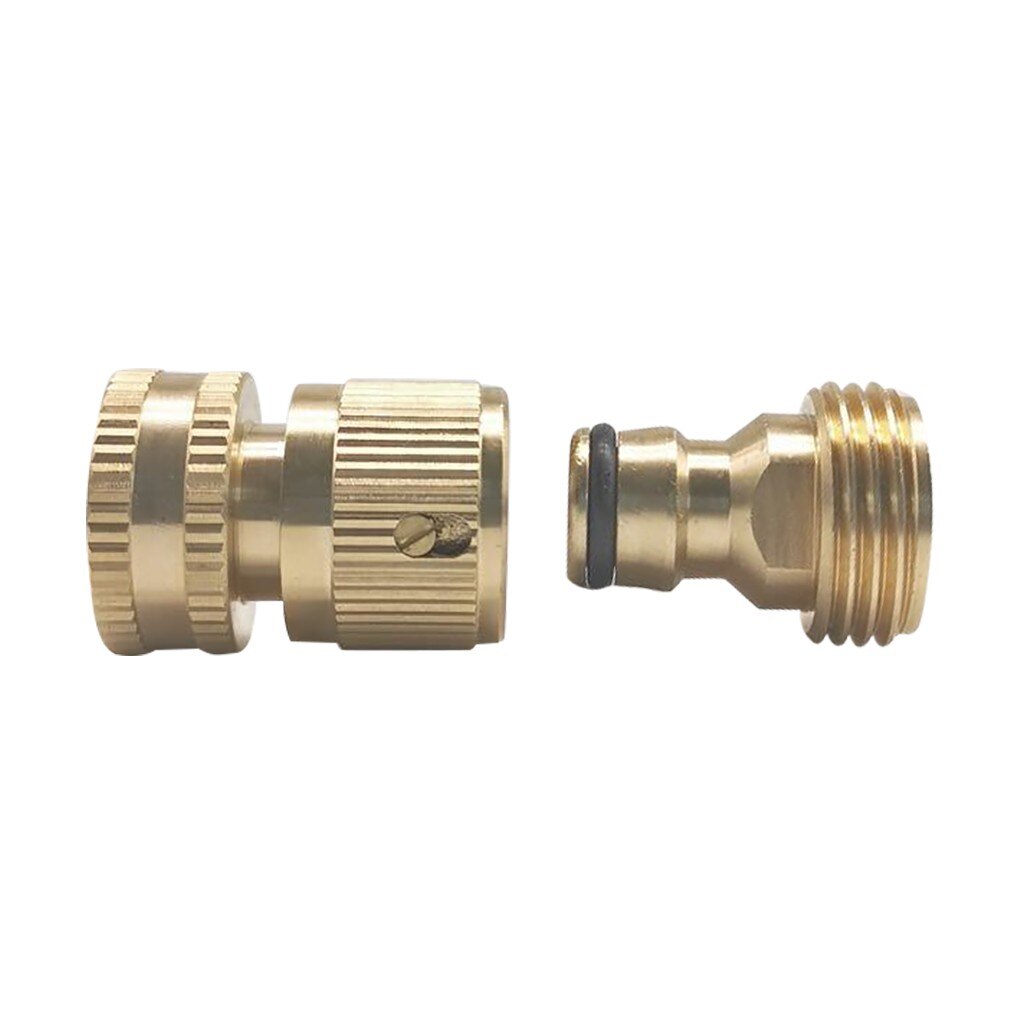 Garden Water Connectors Garden Hose Quick Connect Solid Brass Quick Connector Garden Hose Fitting Water 1.2 x 1.2 x 2inch 20Jun4