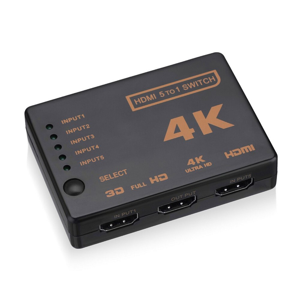 1 Set 5 Poort Uhd 3D 4K 1080P Hdmi Splitter Schakelaar Selector Switcher Hub Ir Afstandsbediening Hdtv Hub infrarood Afstandsbediening