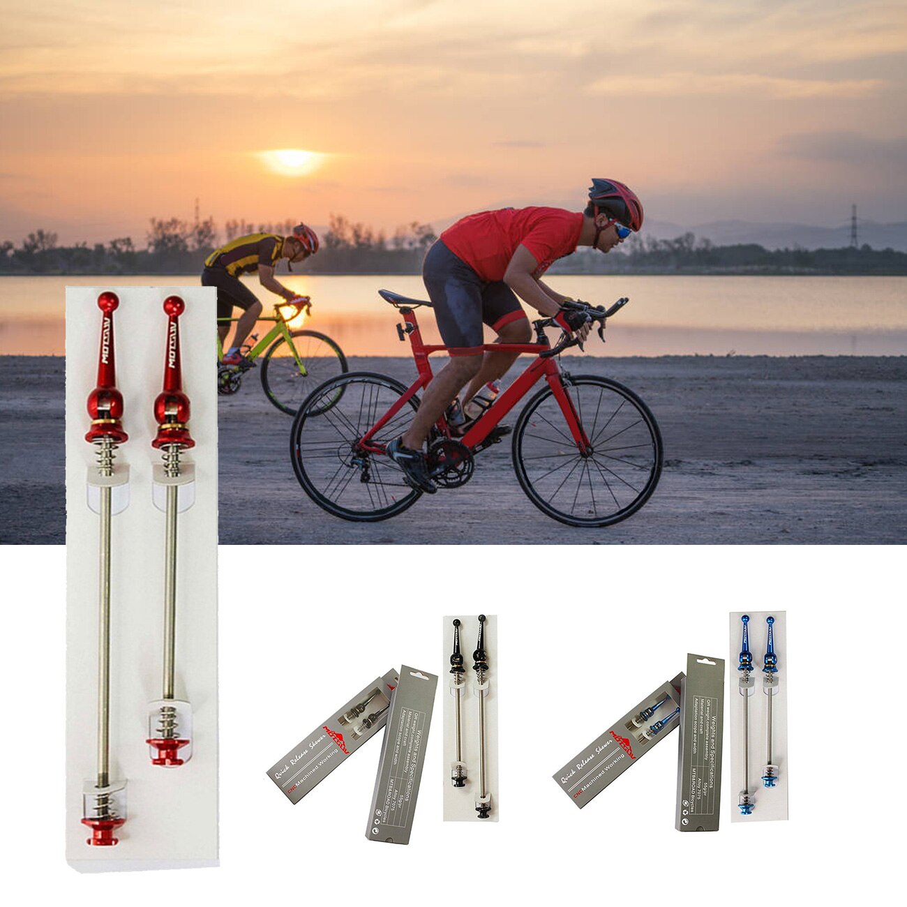 Bike Quick Release Lever Folding Bike Titanium Ti Skewer Bicycle Wheel Hub Rear Skewers Clip Cycling Training Accessories