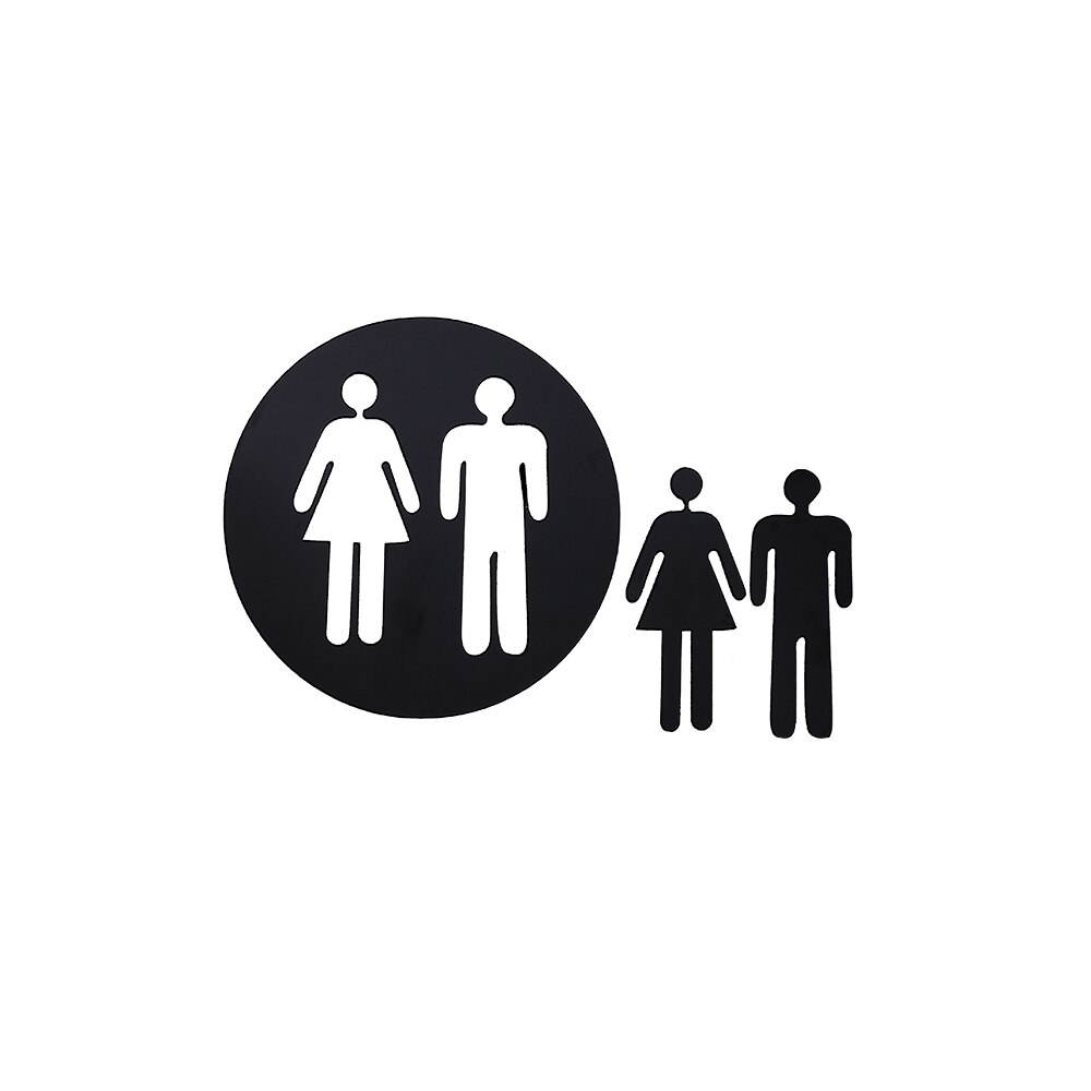 1Set WC Toilet Entrance Sign Door Stickers For Public Place Home Decoration DIY Funny Vinyl Mural Art Pattern Wall Deca: Type    13