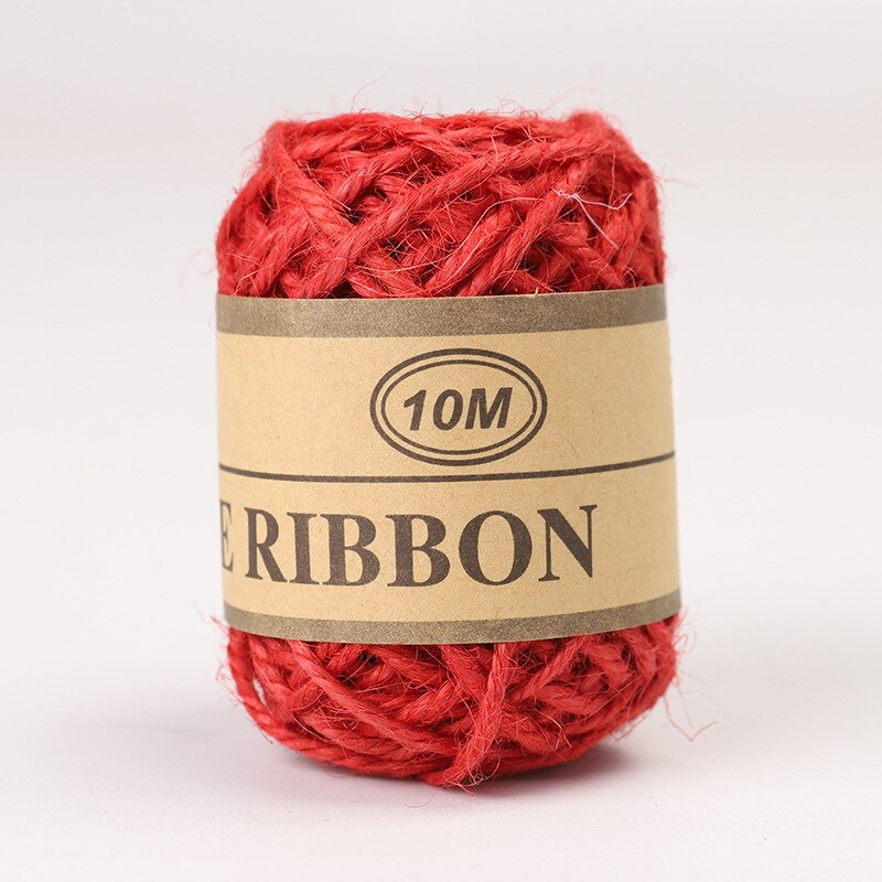 10 Meter 1Mm Jute Touw Drie Strengen Fotowand Diy Macrame Koord Kleur Touw Threads Thuis Textiel Decoratie Handgemaakte ambachten: Red rope