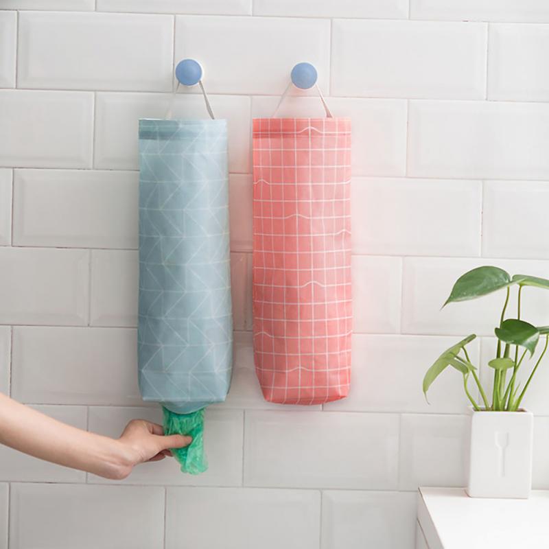 Hängen Oxford Müll Tasche Organizer Spender Küche Zauberstab Montieren Wiederverwendbare Taschen Halfter Wasserdichte Müll Tasche