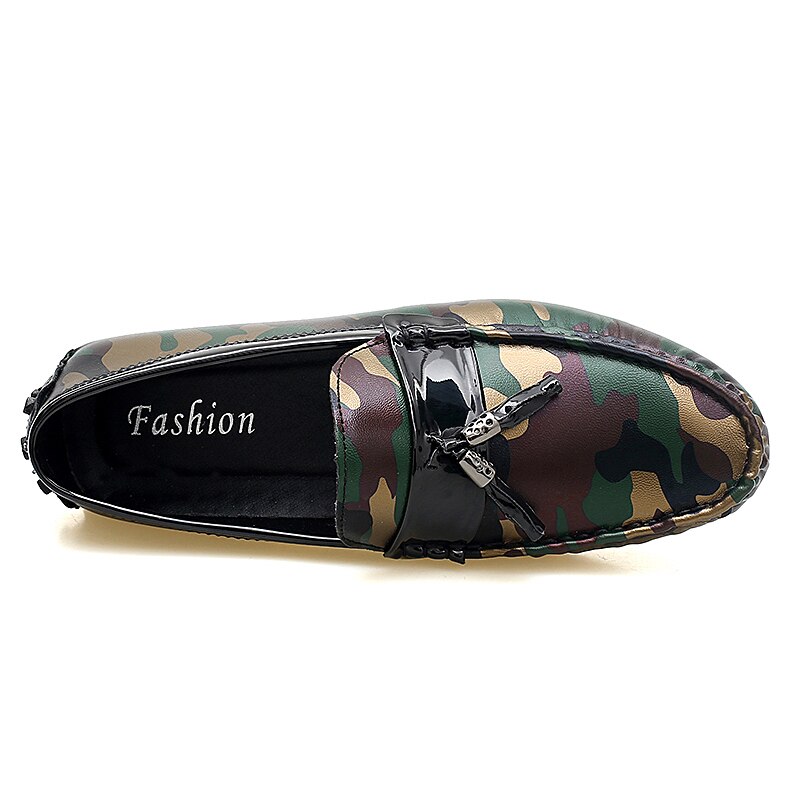 Merkmak Men'S Casual Shoes A Pedal Low To Help Flat Lazy Peas Camouflage Casual Shoes Men British Driving Footwear