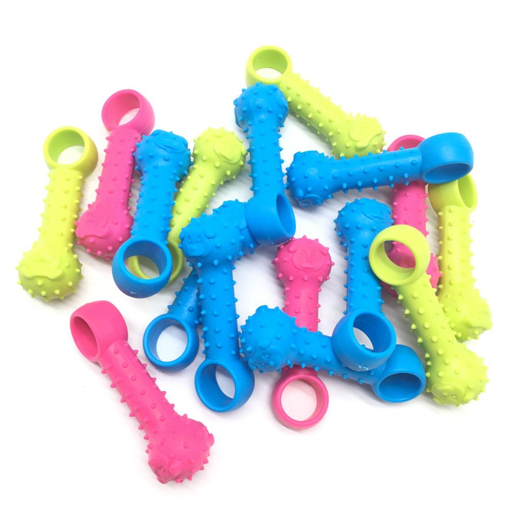 Rubber Dog Toy with Thorn Bone Rubber Molar Teeth Pet Toy Dog Bite Resistant Molar Training