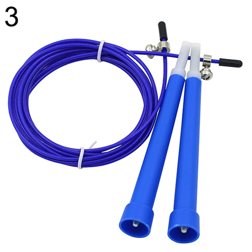 Hoppetau hastighet metalltråd hopper justerbart hoppetau Fitness trening cardio crossfits sport Fitness tauhopping: Blå