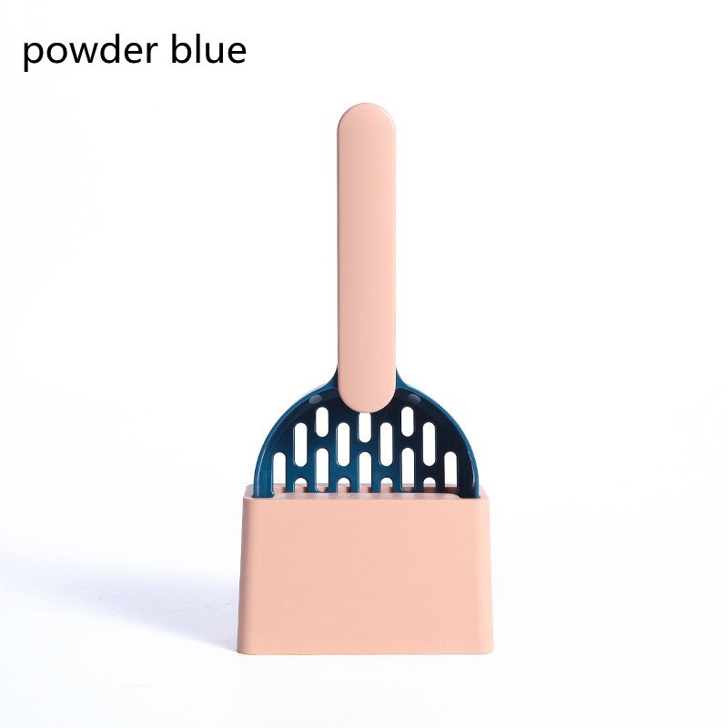Katzenstreu Schaufel Kit Filter Katze Kot Reinigung Werkzeug Korrosion-resistant Cat Wc Reinigung Suppiles: Powder blue