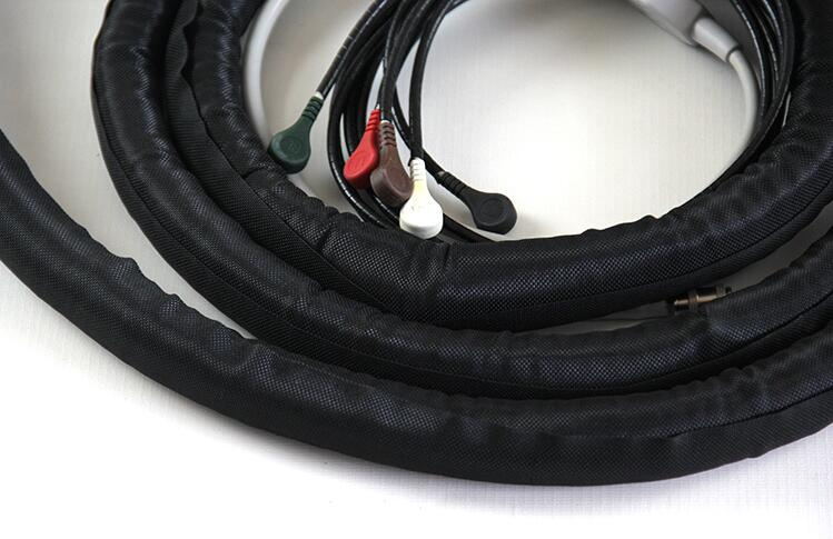 1/2 "ID 13mm Flexo geweven wrap split gevlochten kous kabel zwart kabel wrap