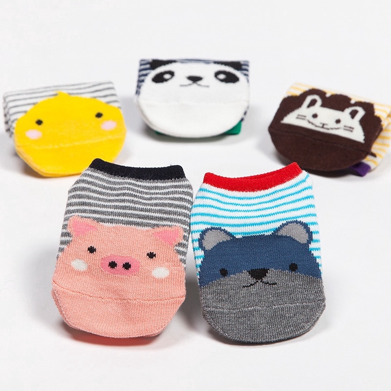 Nette Nicht-Unterhose Baby Socke Karikatur Ebene Socken Geeignet für Babys 0-2 Jahre alt