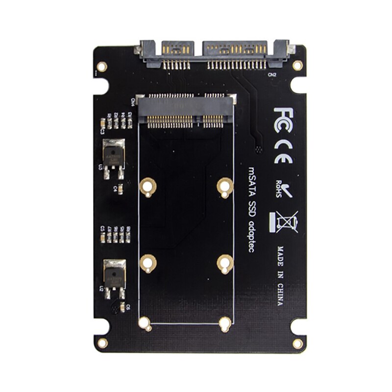 AU42 -SATA to MSATA SSD Adapter Card, SATA to MSATA NGFF Adapter Expansion Card for Laptop PC