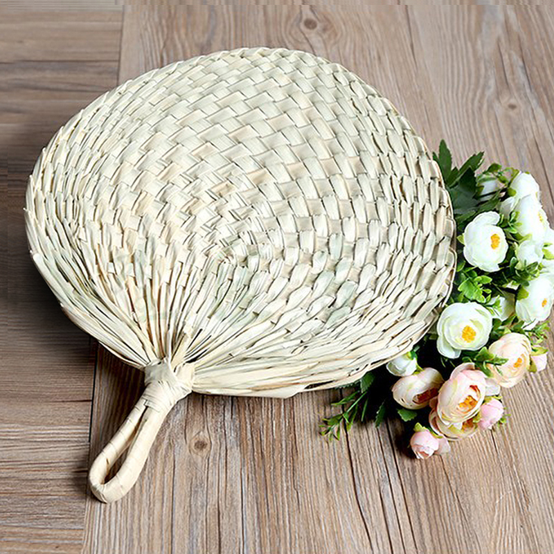 Chinese Style Handmade Fan Retro Natural Bamboo Braided Fan Summer Cooling Hand Fan Art Crafts Woven Fan Home Decorations