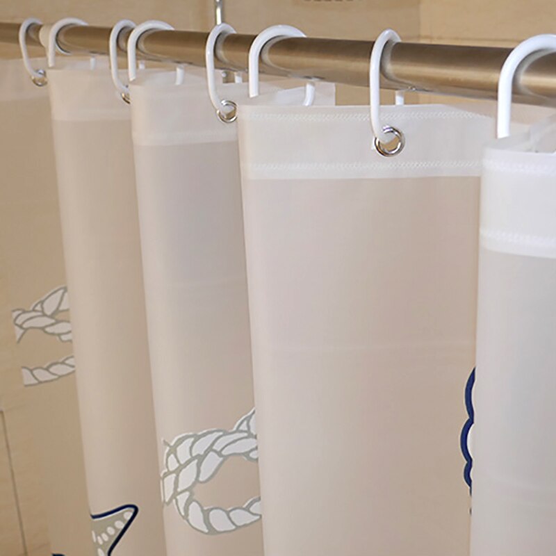 Transparante Douchegordijnen PEVA Cartoon Shell Zeester Gedrukt Plastic Waterdichte Moldproof Home Hotel Badkamer Decor