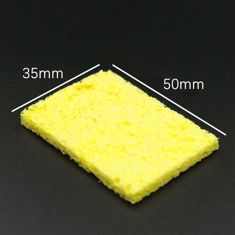 Esponja de soldadura reutilizable, esponja de limpieza resistente a altas temperaturas, adecuada para suministros de limpieza de soldador eléctrico, 10 Uds.