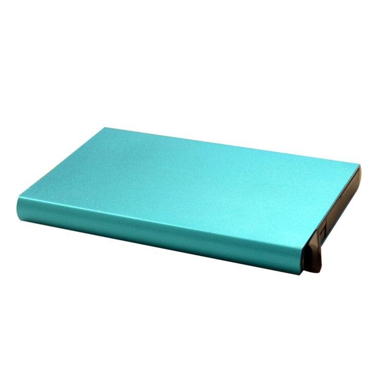 Automatische Aluminium legierung karte Halfter karte Halfter männer Ultra-dünne reise Ich würde karte Halfter kreditkarte schutzhülle karte Halfter: LightBlue