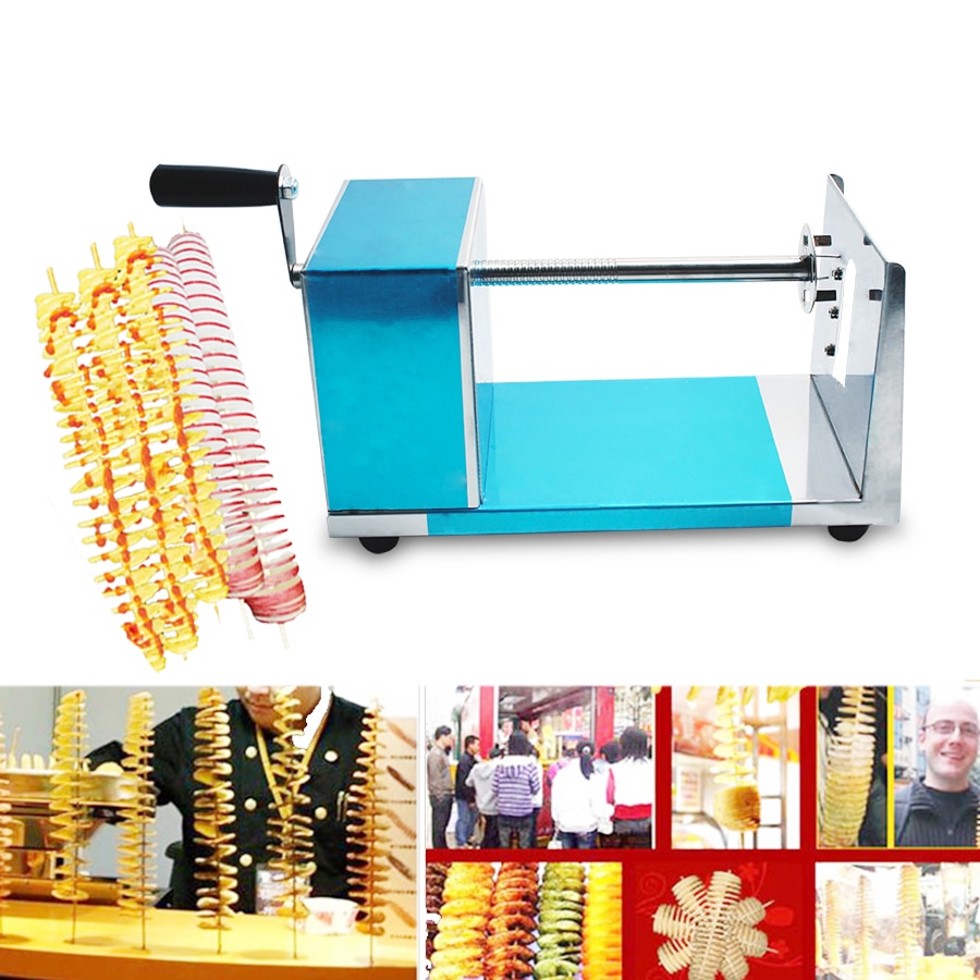 Manuelle Spiral- Kartoffel Schneider Hand Kurbel Edelstahl Kartoffel Maschine Französisch Frites Verdreht Kartoffeln Schneidemaschine Spirale Hund Zerhacker