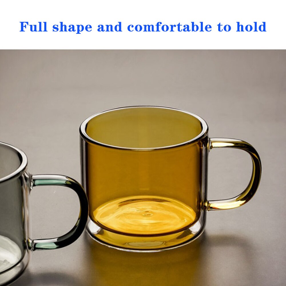 Tasse en verre Double transparente, motif ours mignon, pour café, boisson au lait, pour Couple: V