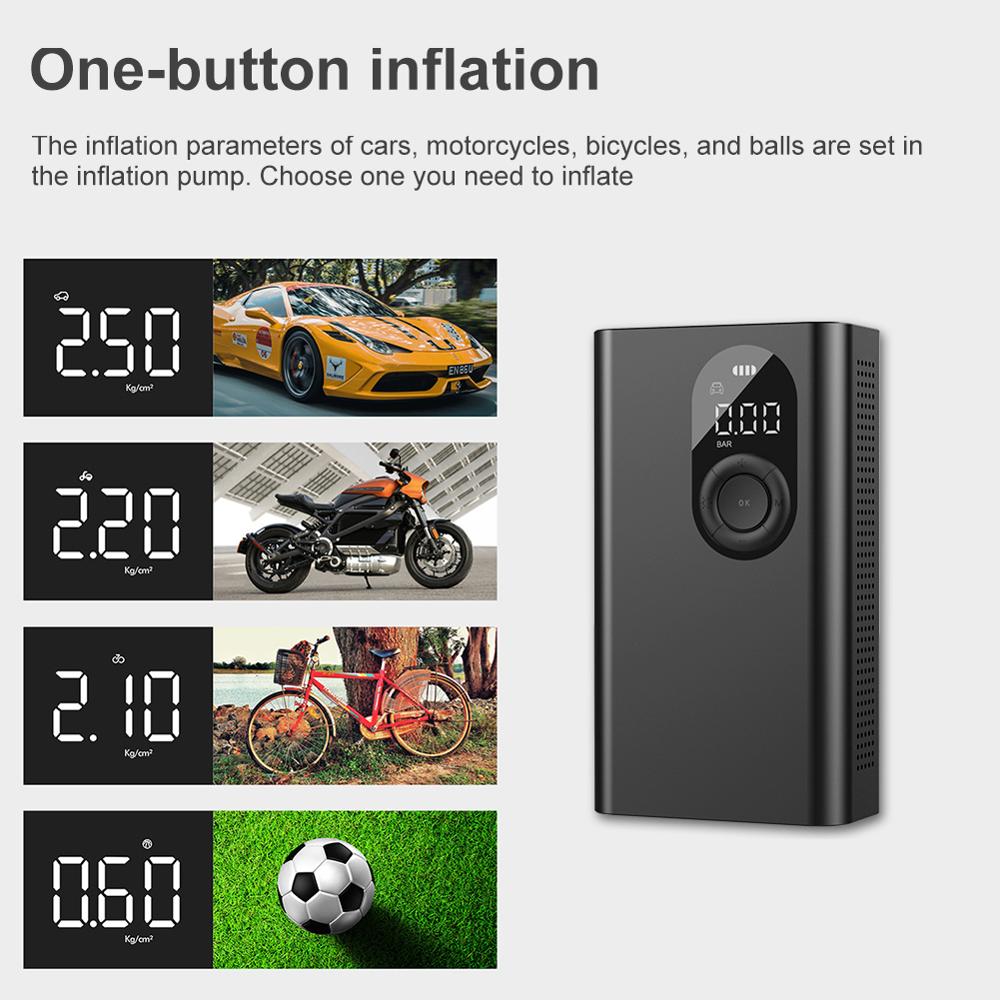 Protable Electric Car Air Compressor Car Air Pump Mini Tire Inflator Auto Tyre Pumb High Pressure Tire Air Inflator Pump