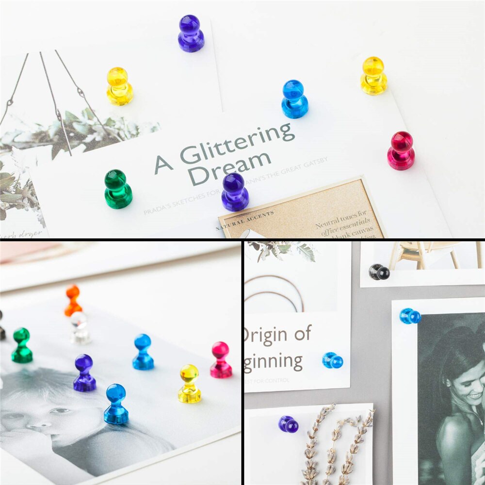 Strong Magnets Notice Board Push Pin Magnet For School Colorful 5Pcs