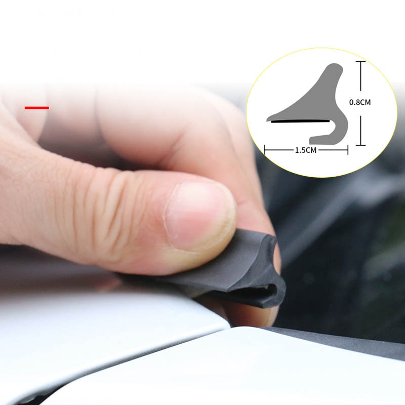 1.8M Car Rubber Seal Car Window Sealant Rubber Roof Windshield Protector Seal Strips Trim For Auto Front Rear Windshield Spoiler