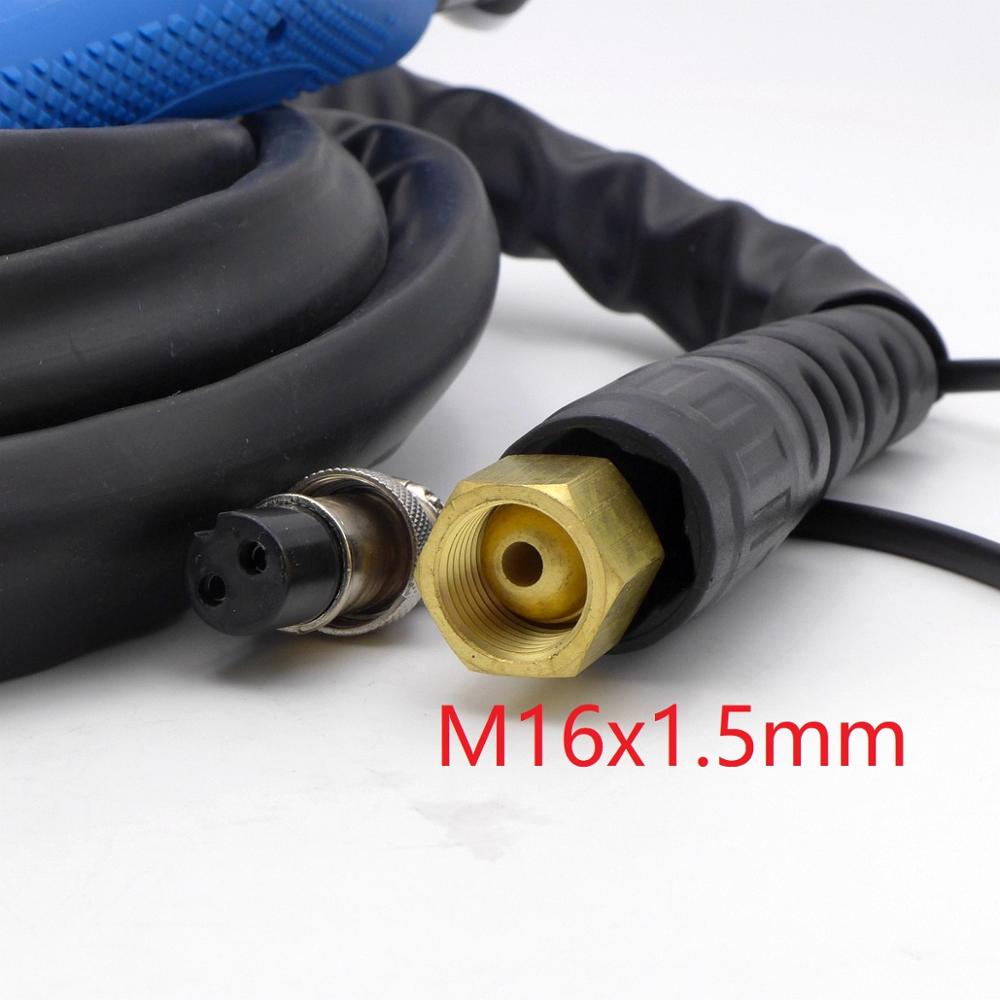 WP9FV WP-9 TIG wp9 Torch Burner Hose Argon Welding Accessories Flexible Flex Gas Valve 4 Meters M16 WP9