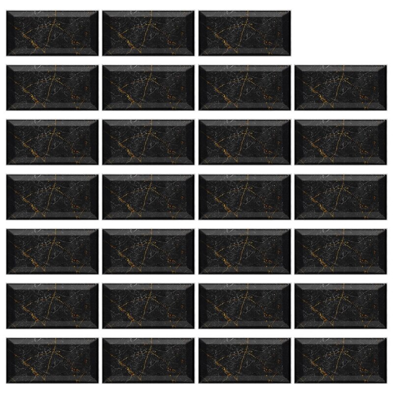 27pcs Imitation Marble Brick Tile Stickers DIY Self Adhesive Kitchen Floor Wall: 22