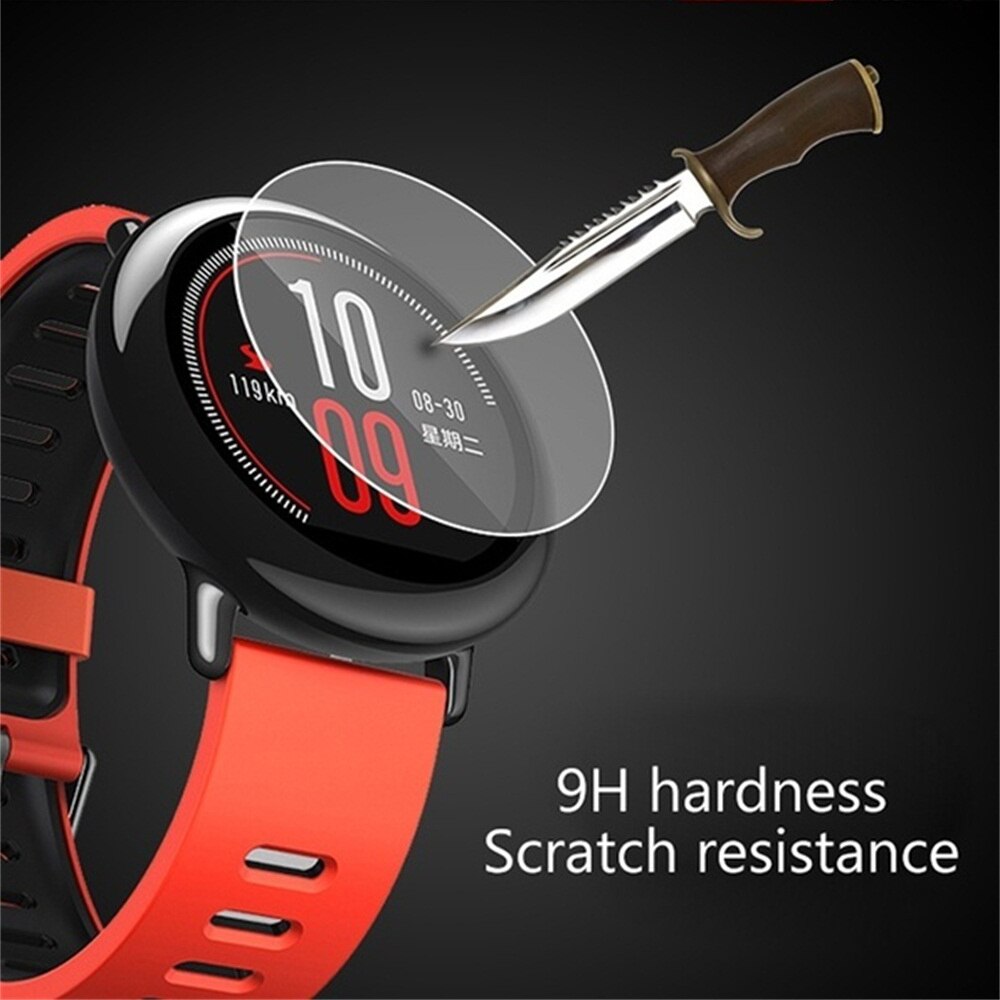 2.5d curvado vidro temperado hd protetores de tela protetores de filmes protetores guarda para huami amazfit ritmo stratos verge lite