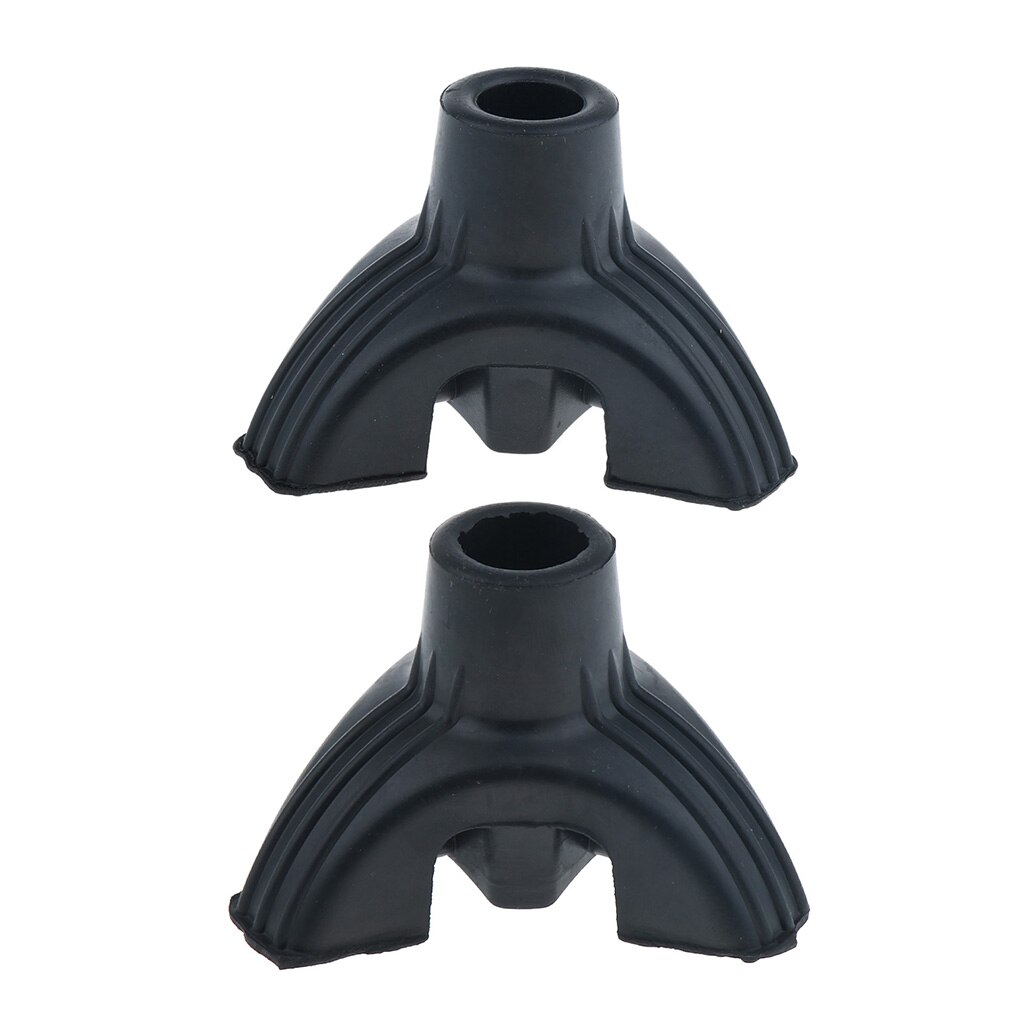 2 uds, negro trípode antideslizante goma Punta de repuesto para bastón caminar antideslizante palillo muletas 5/8 pulgadas 3/4 pulgadas