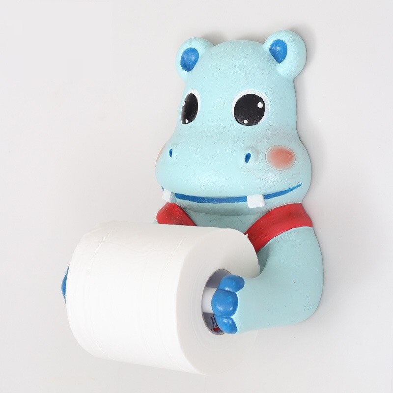 Colgador de toallas para colgar en la pared de perro Giraffe, caja de pañuelos para papel higiénico, decoración de artesanía de resina para restaurante o casa R2034