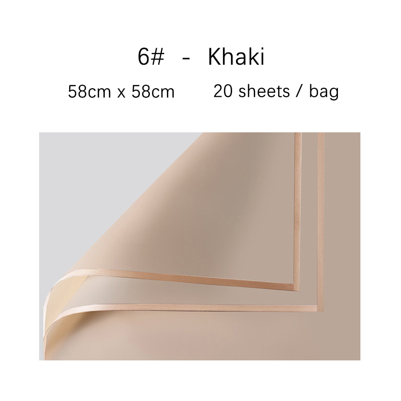 Carta per mazzo da fiorista impermeabile, carta da regalo per fiori freschi con bordo dorato, confezione regalo, artigianato fai-da-te, forniture per mazzo da fioraio: 6