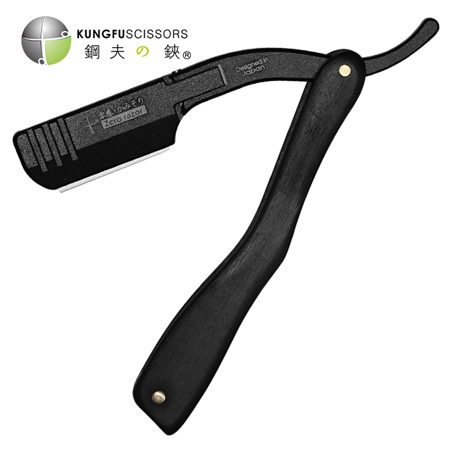 Professionele Kapper Scheermes Opvouwbaar Handmatig Scheermes Houten Handvat Baard Rechte Rand Scheermes Voor Man: Black