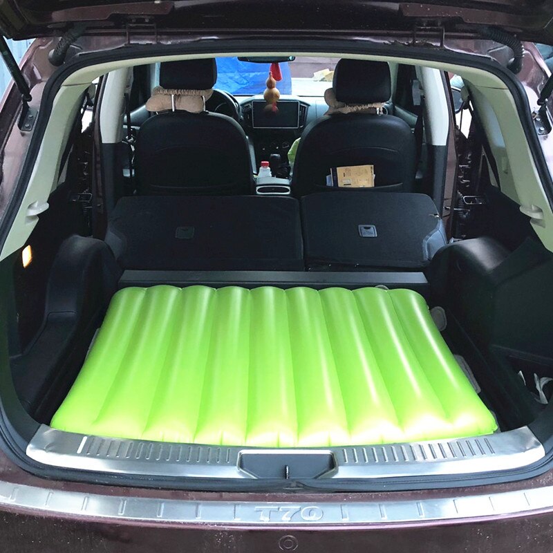 Bageste bagagerum oppustelig madras flad pude fyldning høj kløft pude suv seng kuffert pude bil seng: Grøn