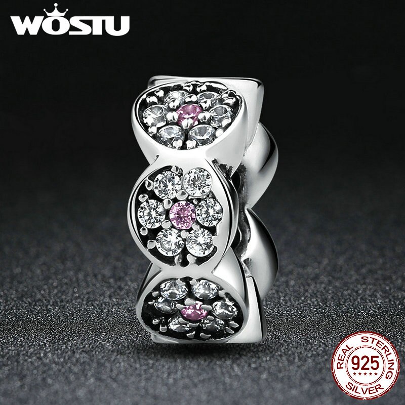 Nova moda 925 prata esterlina sparkling zircon espaçador charme contas caber pulseira pulseira original autêntico jóias presente