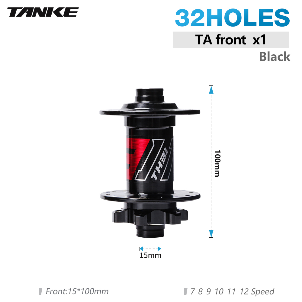 TANKE 32 hub 36 Holes MTB Bike 6 pawls 6 bearing hubs for 7 8 9 10 11 12s speed cassette frewheel aluminum alloy 142 boost 148: 026  32H B TA front