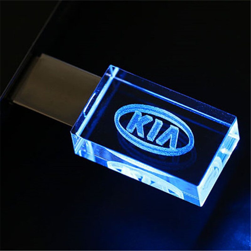 JASTER CALDO KIA kristal + metalen USB flash drive pendrive 4GB 8GB 16GB 32GB 64GB 128GB Externe Opslag memory stick pendrive: 8GB / Blue