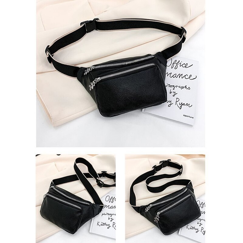 Neue Feste Farbe Taille Tasche Für Männer fanny Packungen Stil Gürtel Tasche Einhorn Frauen Taille Pack Reisen praktisch Taschen: schwarz