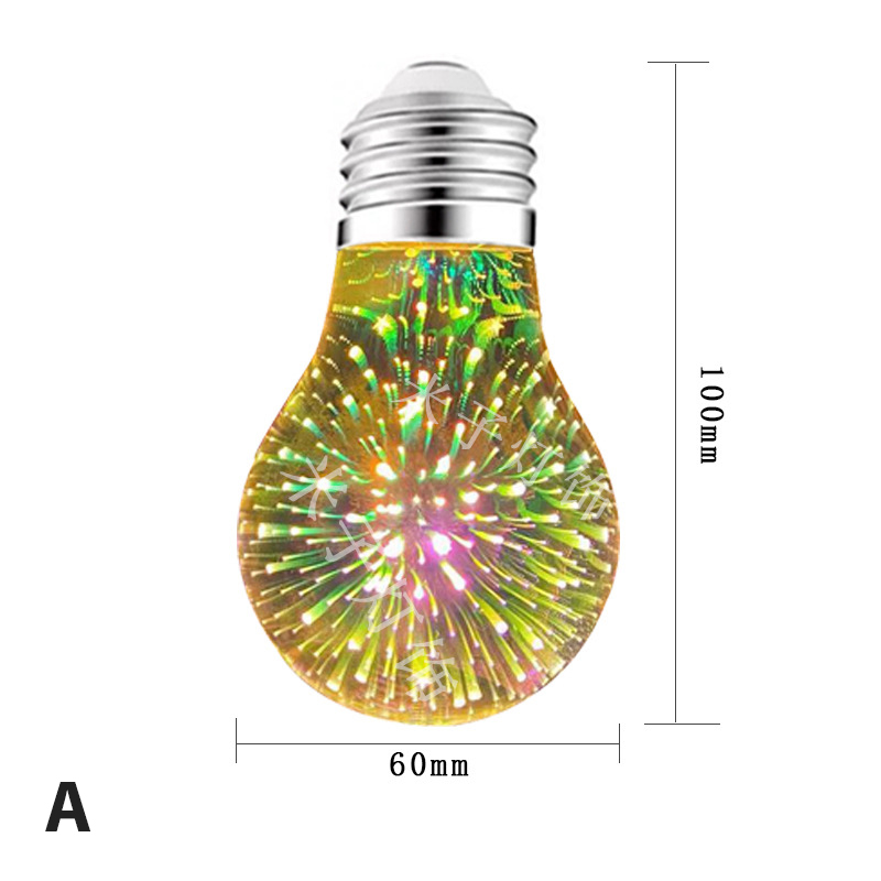 3D Decoratie Led Lamp E27 Lamp Ster Vuurwerk Lamp Nachtlampje: A