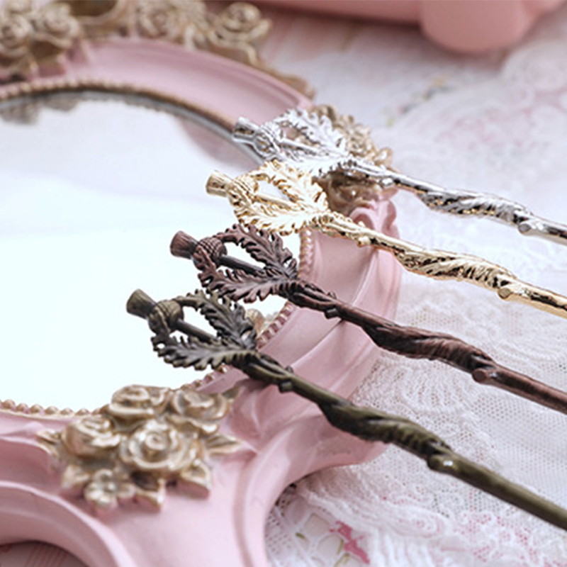 Mini Royal Style Alloy Spoons Forks Vintage Metal Carved Coffee Fruit Dessert Cutlery Fork Tea Ice Cream Spoon Kitchen Flatware