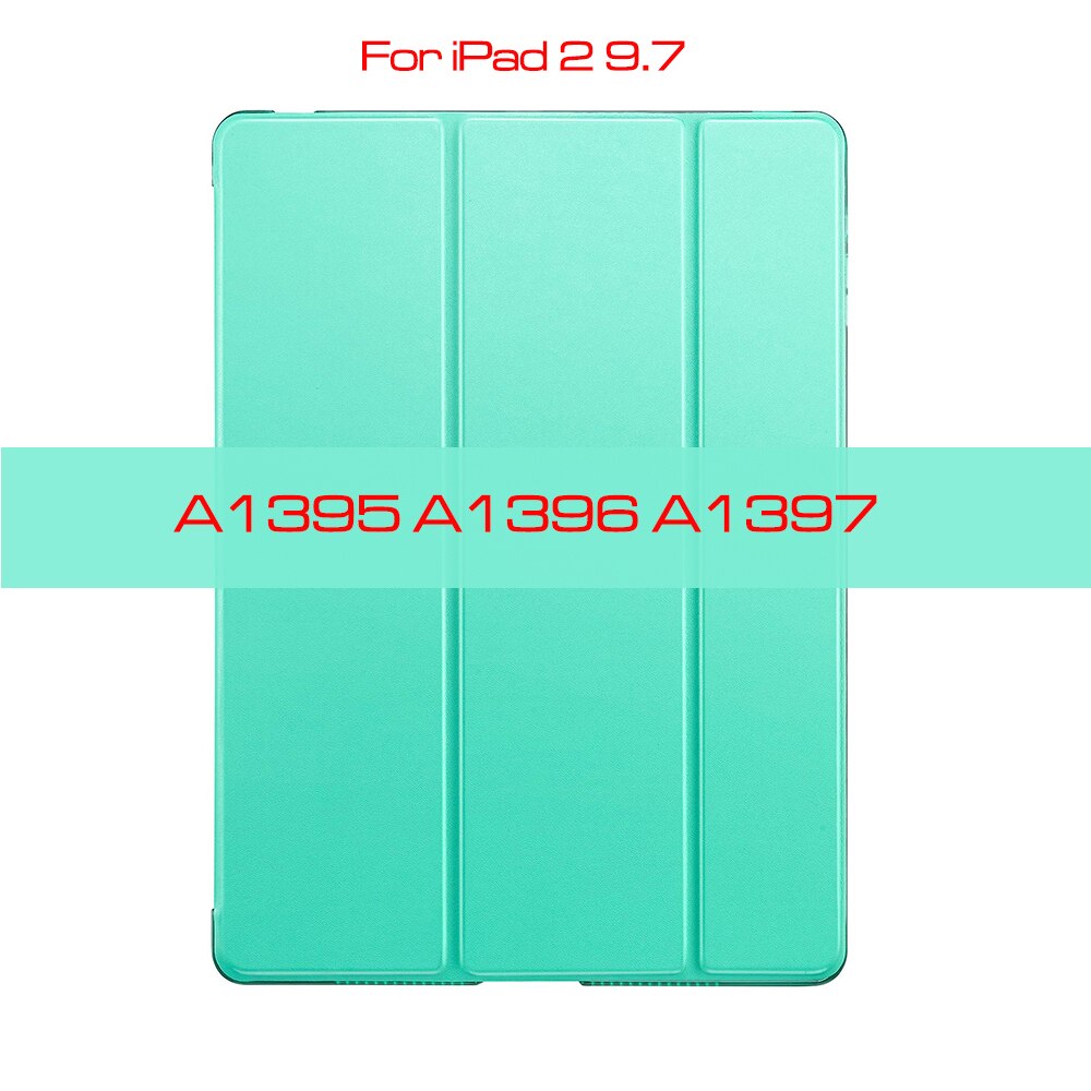 QIJUN etui na iPad 2 3 4 9.7 cala Fundas na ipad 2 ipad 3 ipad 4 A1395 A1416 A1460 PC powrót PU skóra inteligentna okładka Auto sen: Mint -iPad 2